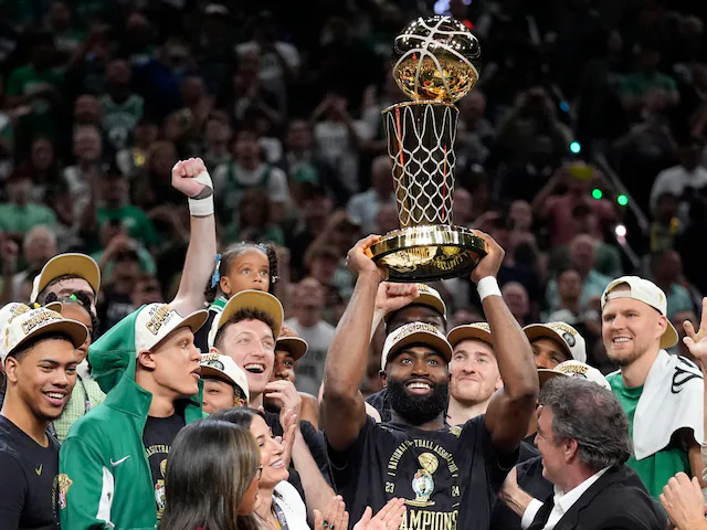 NBA Champion Boston Celtics Prepare for Banner Night And Opener Against Rival New York Knicks