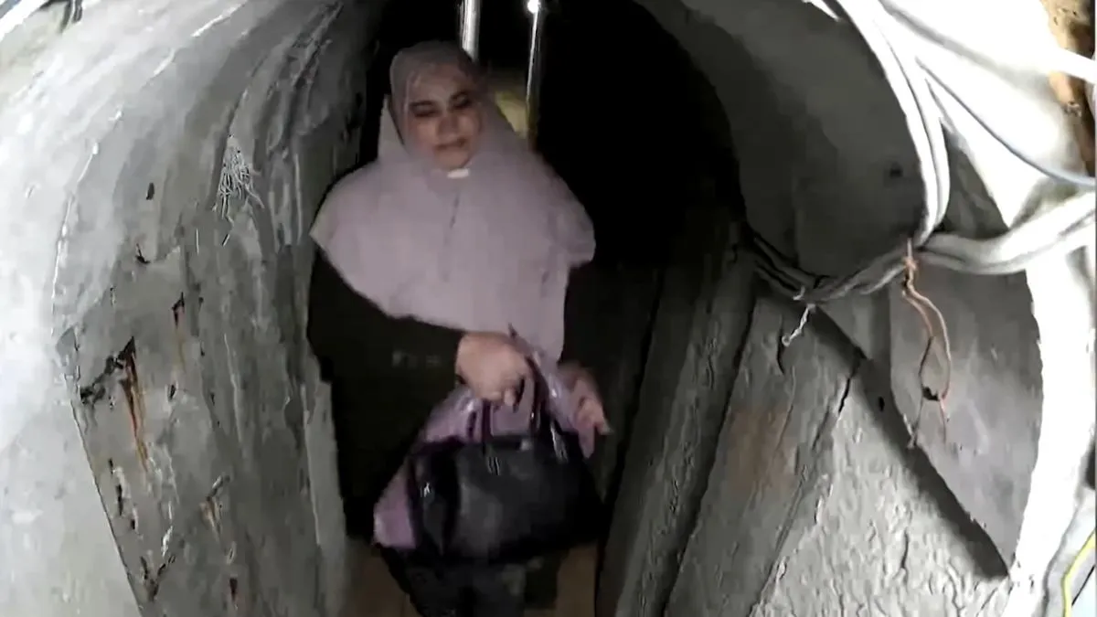 Video: Yahya Sinwar's Wife Spotted With 26-Lakh Hermes Bag In Gaza Tunnel