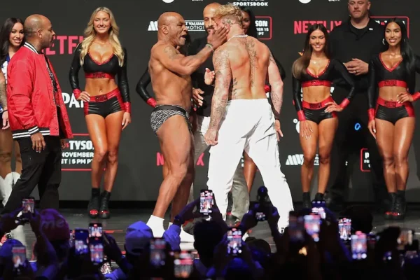 Watch: Boxing Great Mike Tyson Slaps YouTuber Jake Paul During Final Staredown, Video Viral