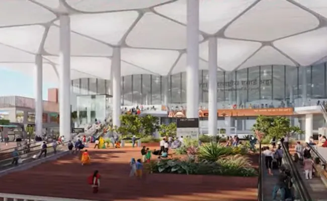 The flight of steps at the terminal's forecourt will resemble the ghats of Varanasi and Haridwar.