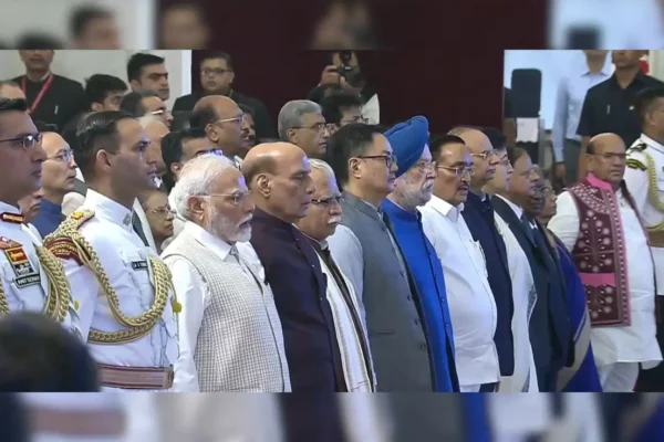 Vice-President Jagdeep Dhankhar, Prime Minister Narendra Modi, Defence Minister Rajnath Singh and other ministers attended the ceremony.